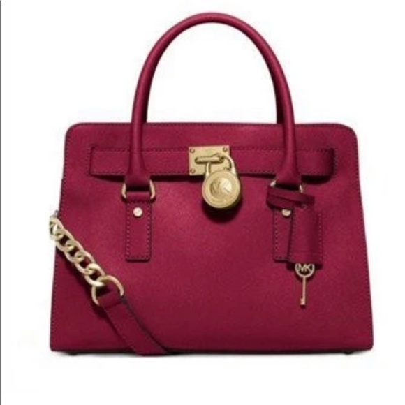 Michael Kors Handbags - Michael Kors Hamilton Cherry Handbag with lock